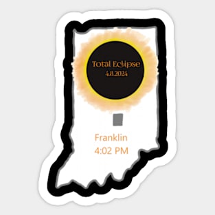 Total Eclipse Indiana 2024 - Johnson County Sticker